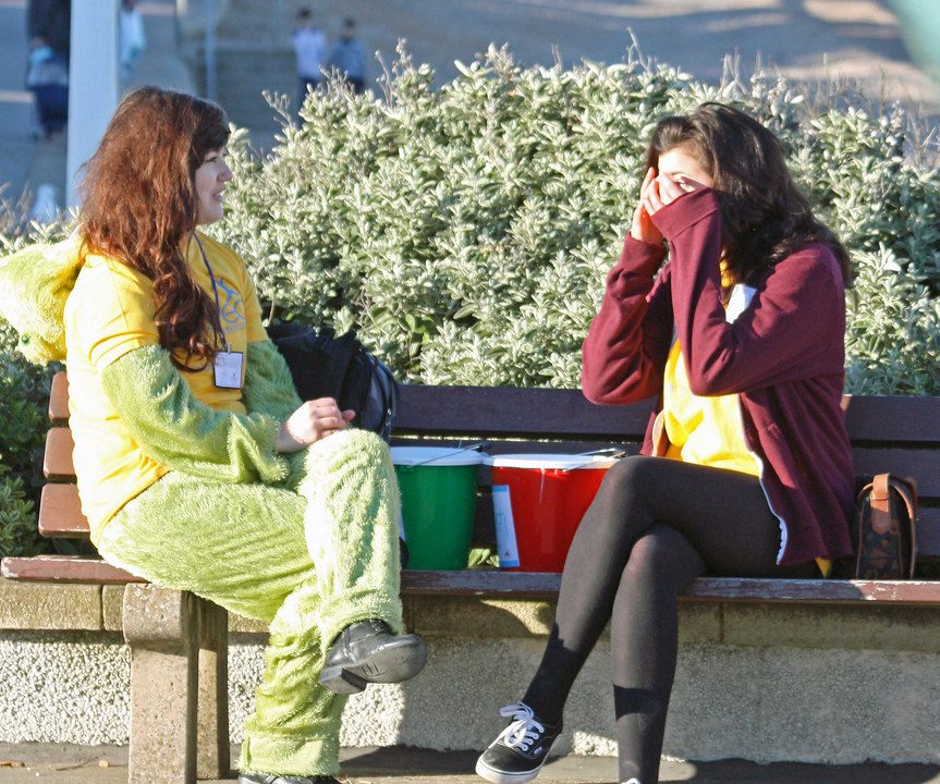 young people taking breaks